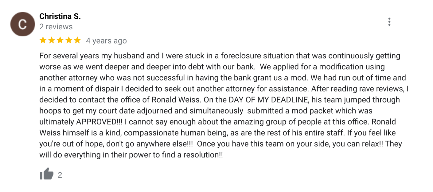 Ron weiss review screenshot
