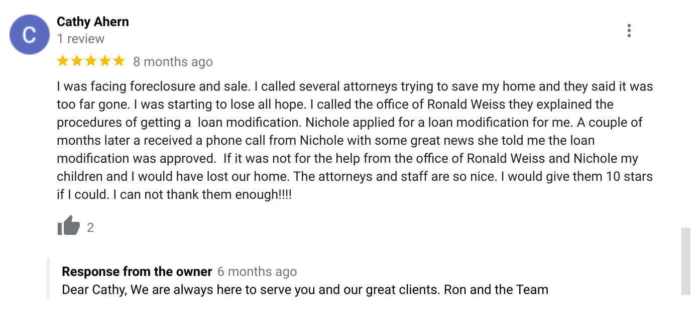 Ron weiss review screenshot